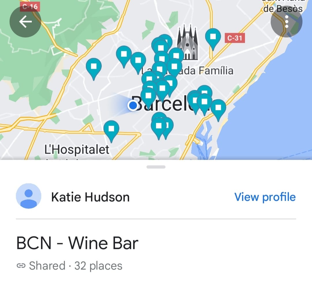 Barcelona Wine Bars Google Maps List