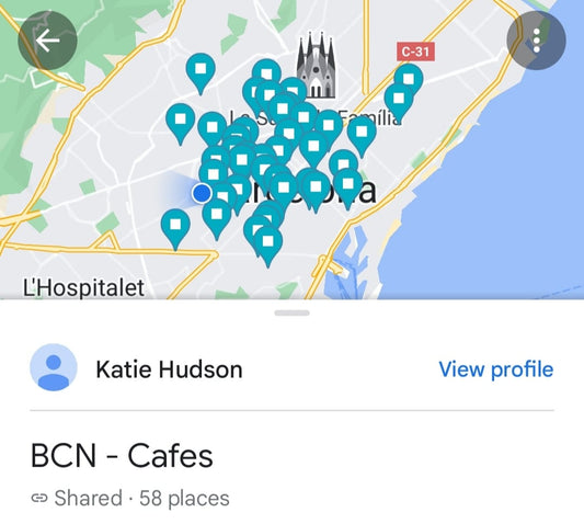 Barcelona Cafes - Google Maps List