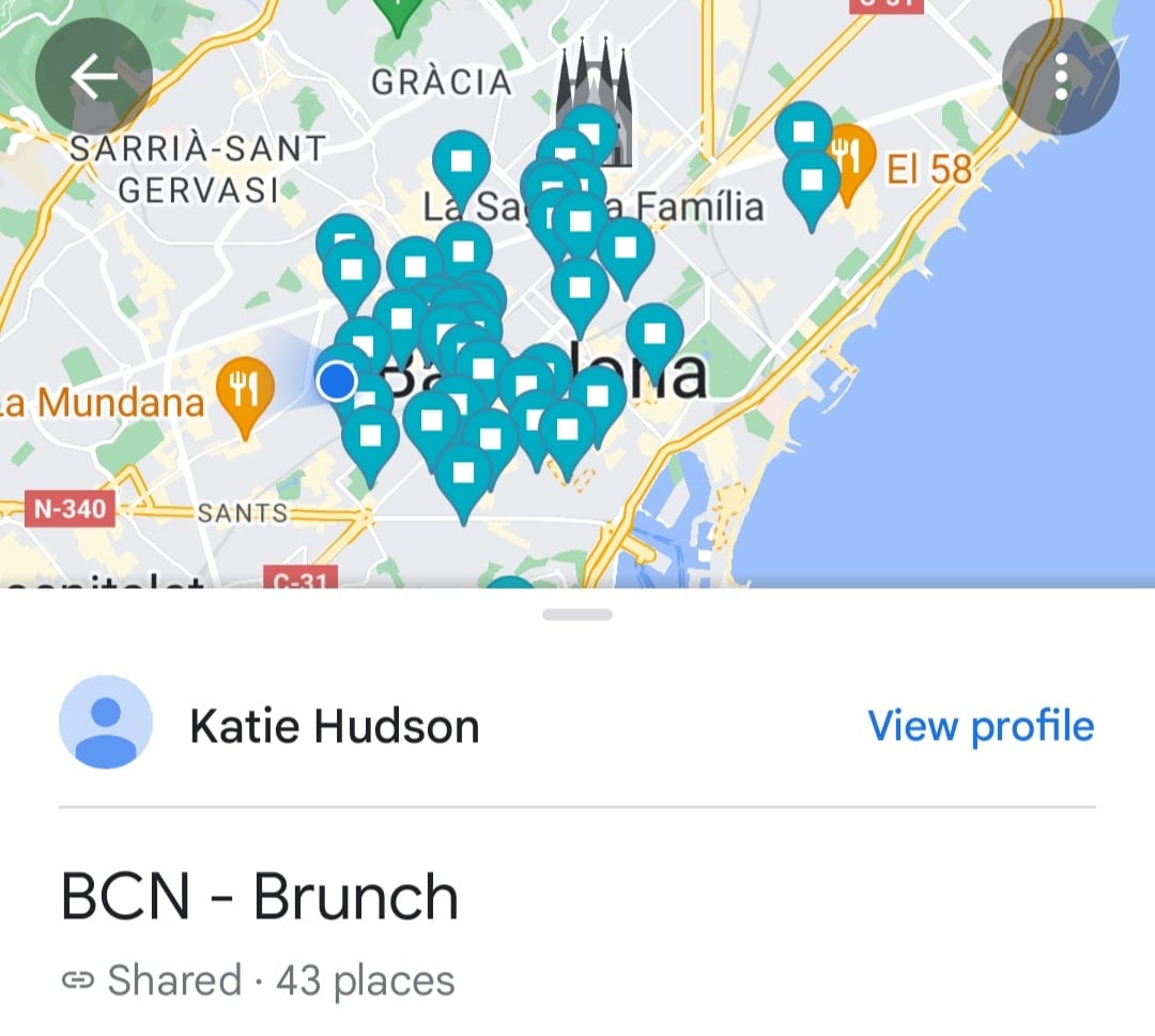 Barcelona Brunch - Google Maps List